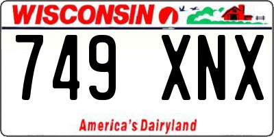 WI license plate 749XNX
