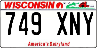 WI license plate 749XNY