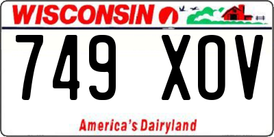 WI license plate 749XOV