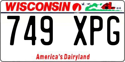 WI license plate 749XPG
