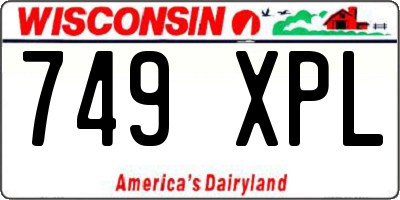 WI license plate 749XPL