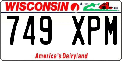 WI license plate 749XPM