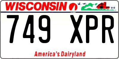 WI license plate 749XPR