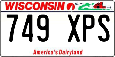 WI license plate 749XPS
