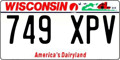 WI license plate 749XPV