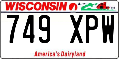 WI license plate 749XPW