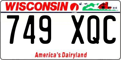 WI license plate 749XQC