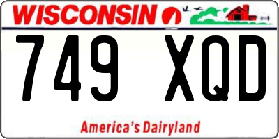 WI license plate 749XQD