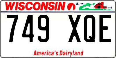 WI license plate 749XQE