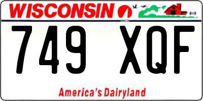 WI license plate 749XQF