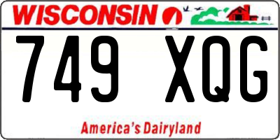 WI license plate 749XQG