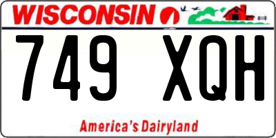 WI license plate 749XQH