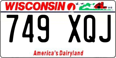 WI license plate 749XQJ