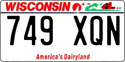 WI license plate 749XQN