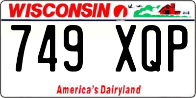 WI license plate 749XQP