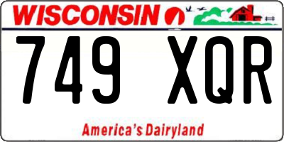 WI license plate 749XQR