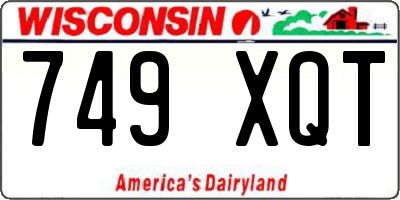 WI license plate 749XQT