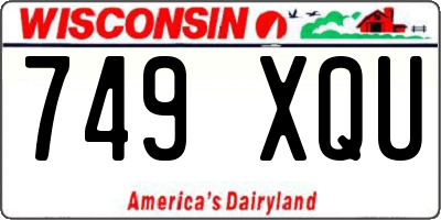 WI license plate 749XQU