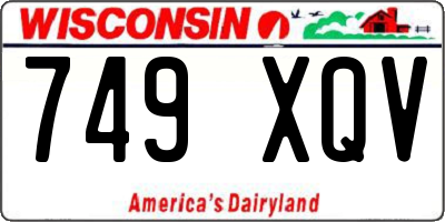 WI license plate 749XQV