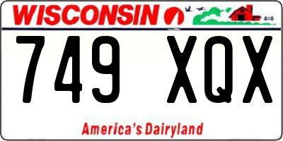 WI license plate 749XQX