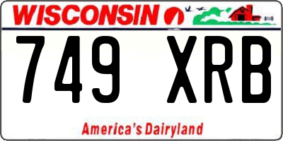 WI license plate 749XRB