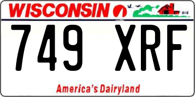 WI license plate 749XRF