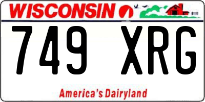 WI license plate 749XRG