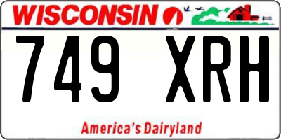WI license plate 749XRH