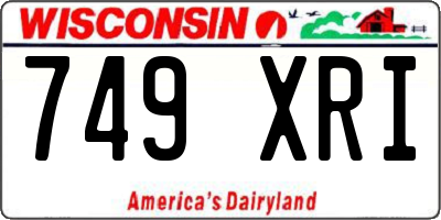 WI license plate 749XRI