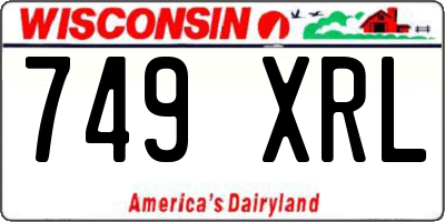 WI license plate 749XRL