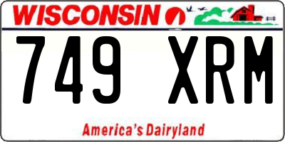 WI license plate 749XRM