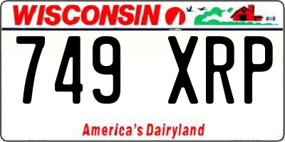 WI license plate 749XRP