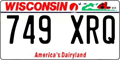WI license plate 749XRQ