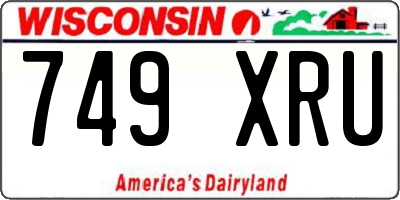 WI license plate 749XRU