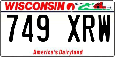 WI license plate 749XRW