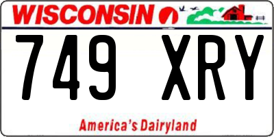 WI license plate 749XRY