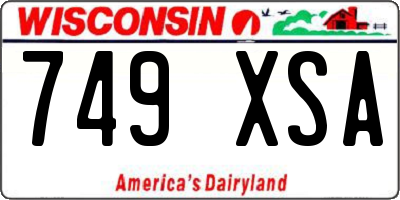 WI license plate 749XSA