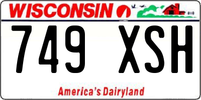 WI license plate 749XSH