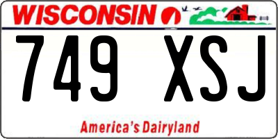 WI license plate 749XSJ