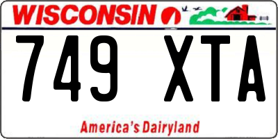 WI license plate 749XTA