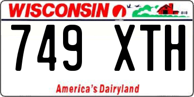 WI license plate 749XTH