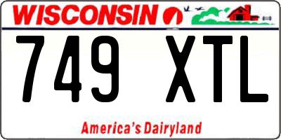 WI license plate 749XTL