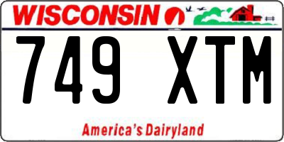 WI license plate 749XTM