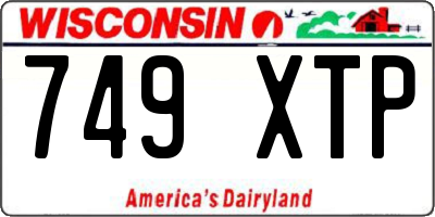 WI license plate 749XTP