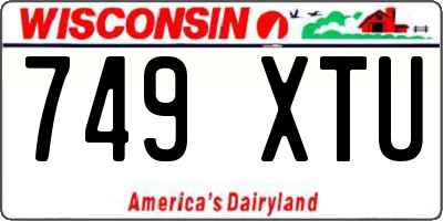 WI license plate 749XTU