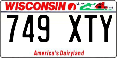 WI license plate 749XTY