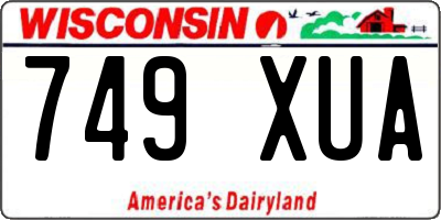WI license plate 749XUA