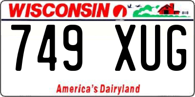 WI license plate 749XUG