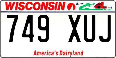 WI license plate 749XUJ