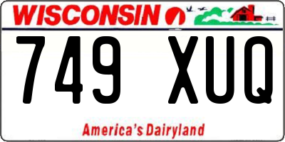 WI license plate 749XUQ